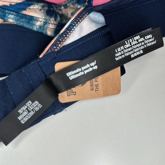 Victoria’s Secret PINK active ultimate push up bra blue coral pink Large - Picture 7 of 10